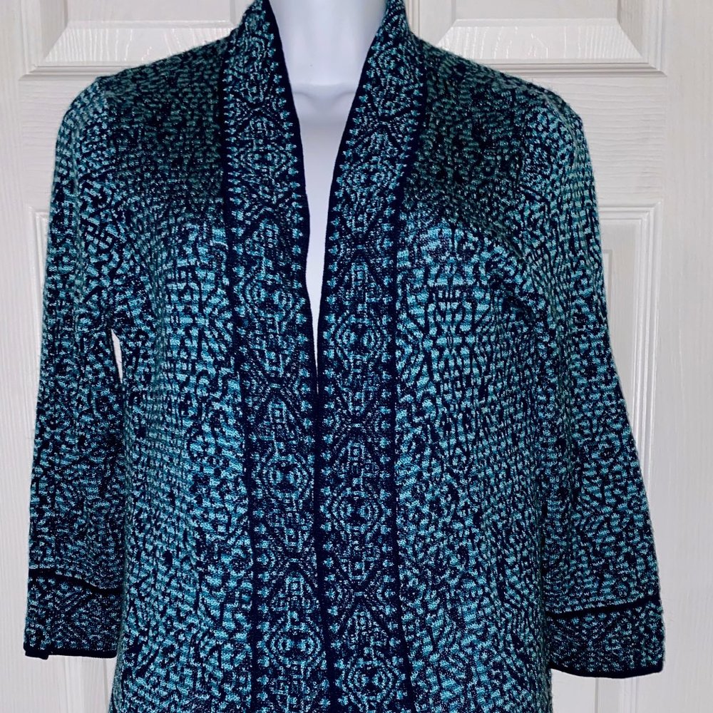 Ruby Road Navy/Teal Cardigan New without Tags